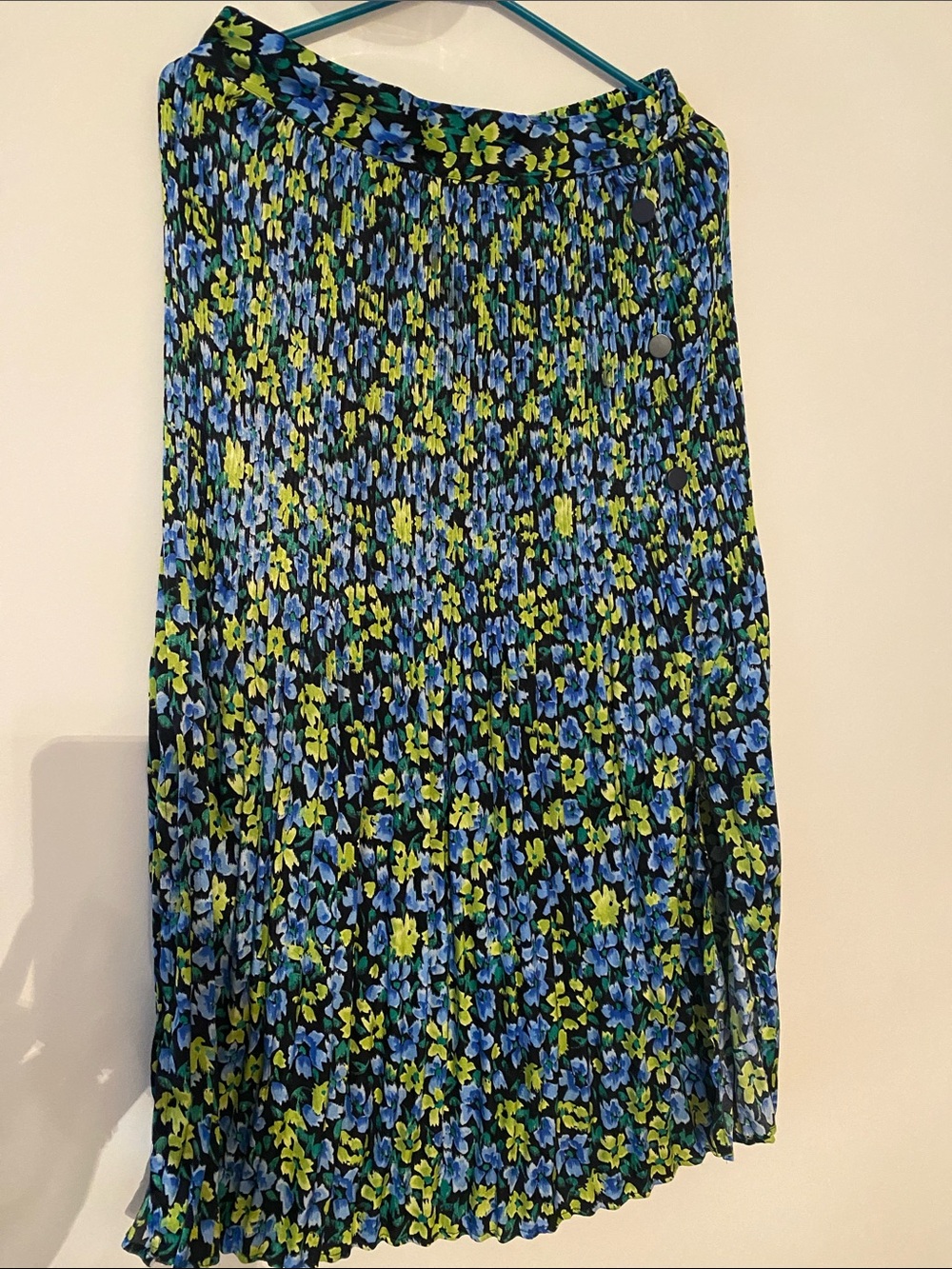 2 for $15  Skirt with Blue & Green Floral Pleat